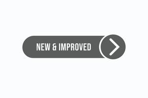 new improved button vectors.sign label speech bubble new improved vector