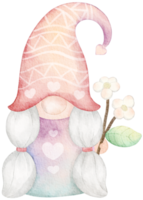 clipart de aquarela de gnomos do dia dos namorados png