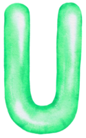 acquerello verde Foglio Palloncino elemento mano dipinto png