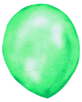 Watercolor Green Foil Balloon element hand painted png