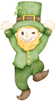 Lycklig St Patrick's dag vattenfärg element png