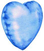 Watercolor Blue Foil Balloon element hand painted png