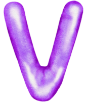 elemento de balão de folha violeta aquarela pintado à mão png
