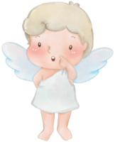 Watercolor Valentine's Day Cupid cartoon cute png