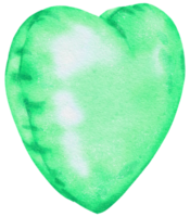 elemento de balão de folha verde aquarela pintado à mão png