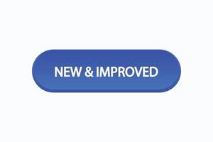 new improved button vectors.sign label speech bubble new improved vector