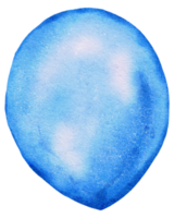 Watercolor Blue Foil Balloon element hand painted png