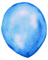 elemento de globo de lámina azul acuarela pintado a mano png