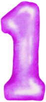 acquerello viola Foglio Palloncino elemento mano dipinto png