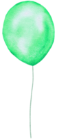 Élément de ballon en aluminium vert aquarelle peint à la main png