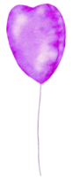 Élément de ballon feuille violet aquarelle peint à la main png