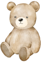 oso de peluche del día de san valentín acuarela png