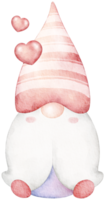 clipart de aquarela de gnomos do dia dos namorados png