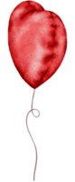 Aquarell rotes Folienballonelement handbemalt png