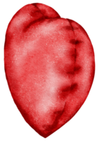 vattenfärg röd folie ballong element hand målad png