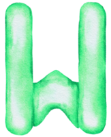 waterverf groen folie ballon element hand- geschilderd png