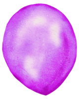elemento de balão de folha violeta aquarela pintado à mão png