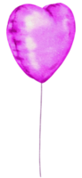 aquarell violettes folienballonelement handbemalt png
