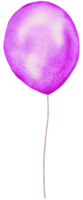 elemento de globo de hoja violeta acuarela pintado a mano png