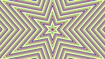 Color hexagonal star simple flat geometric on white background loop. video