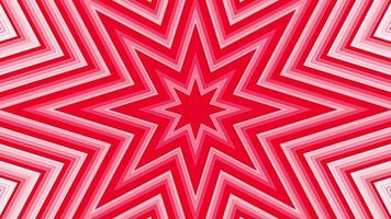 Red bold octagonal star simple flat geometric on white background loop. Starry radio waves endless creative animation. Stars seamless motion graphic backdrop. Astra radar sonar rings design. video