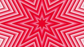 Red bold octagonal star simple flat geometric on white background loop. Starry radio waves endless creative animation. Stars seamless motion graphic backdrop. Astra radar sonar rings design. video