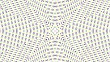 Color slim spin octagonal star simple flat geometric on white background loop. video