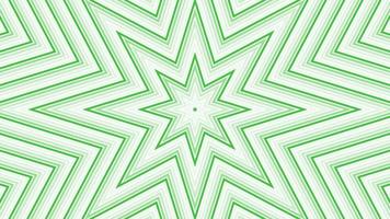 Green octagonal star simple flat geometric on white background loop. Starry radio waves endless creative animation. Stars seamless motion graphic backdrop. Astra radar sonar rings design. video