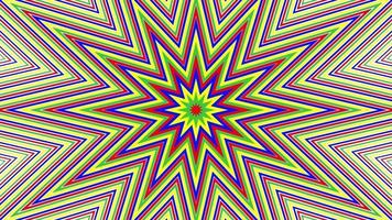 Color octagonal star simple flat geometric on white background loop. video