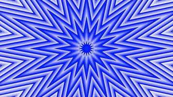 blue bold sixteegonal star simple plat géométrique sur boucle de fond blanc. ondes radio étoilées animation créative sans fin. toile de fond graphique de mouvement sans couture d'étoiles. conception d'anneaux de sonar radar astra. video