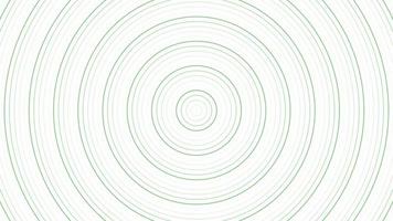 Green slim circles simple flat geometric on white background loop. Rounds radio waves endless creative animation. Rings seamless motion graphic backdrop. Sphere radar sonar design. video