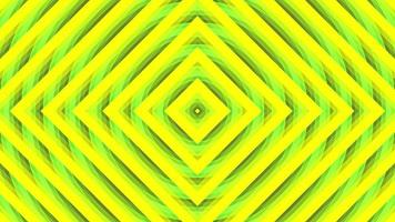 Yellow green bold circles simple flat geometric on dark grey black background loop. video