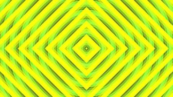 giallo verde grassetto cerchi semplice piatto geometrico su buio grigio nero sfondo ciclo continuo. video