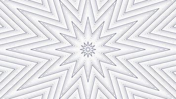 étoile octogonale mince bleue simple plat géométrique sur boucle de fond blanc. ondes radio étoilées animation créative sans fin. toile de fond graphique de mouvement sans couture d'étoiles. conception d'anneaux de sonar radar astra. video