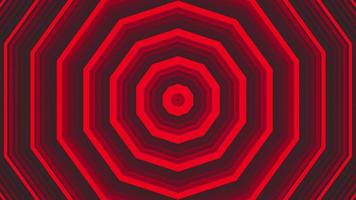 Red bold decagon star simple flat geometric on dark grey black background loop. video