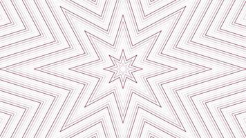 Red slim octagonal star simple flat geometric on white background loop. Starry radio waves endless creative animation. Stars seamless motion graphic backdrop. Astra radar sonar rings design. video