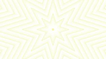 Yellow bold octagonal star simple flat geometric on white background loop. Starry radio waves endless creative animation. Stars seamless motion graphic backdrop. Astra radar sonar rings design. video