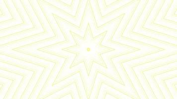 Yellow bold octagonal star simple flat geometric on white background loop. Starry radio waves endless creative animation. Stars seamless motion graphic backdrop. Astra radar sonar rings design. video