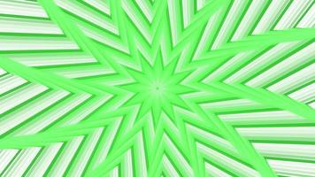 Green bold spin octagonal star simple flat geometric on white background loop. video