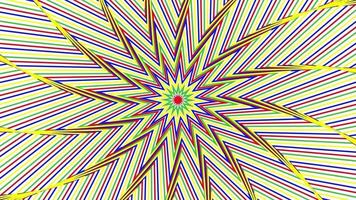 Color spin sixteegonal star simple flat geometric on white background loop. video