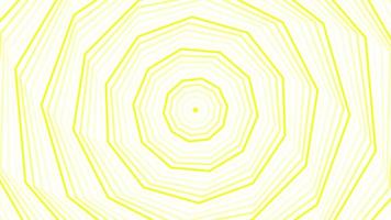 Yellow spin decagon star simple flat geometric on white background loop. video
