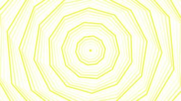 Yellow spin decagon star simple flat geometric on white background loop. video