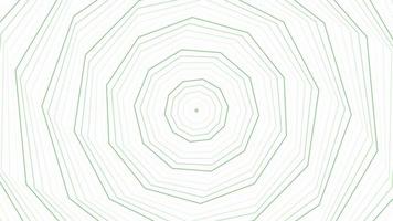 Green slim spin decagon star simple flat geometric on white background loop. video