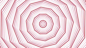 Red spin decagon star simple flat geometric on white background loop. video