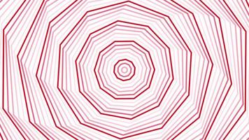 Red spin decagon star simple flat geometric on white background loop. video