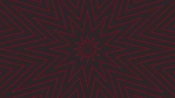 Red slim octagonal star simple flat geometric on dark grey black background loop. Starry radio waves endless creative animation. Stars seamless motion graphic backdrop. Astra radar sonar rings design. video