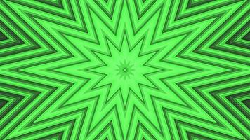 Green bold octagonal star simple flat geometric on dark grey black background loop. video
