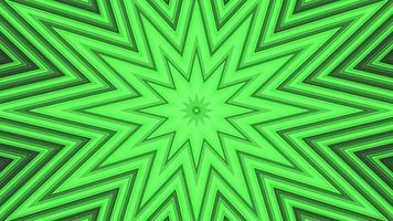 Green bold octagonal star simple flat geometric on dark grey black background loop. video