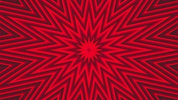 Red bold sixteegonal star simple flat geometric on dark grey black background loop. video