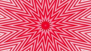 Red bold sixteegonal star simple flat geometric on white background loop. Starry radio waves endless creative animation. Stars seamless motion graphic backdrop. Astra radar sonar rings design. video